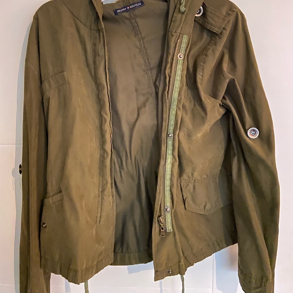 Brandy Melville Green Army Jacket Gem